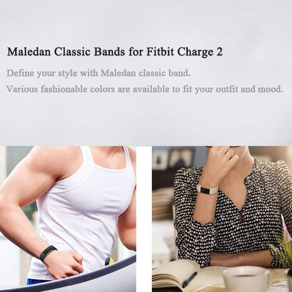 Square Pattern Adjustable Sport Watch Band for FITBIT Charge 2, Size: L, 12.5x8.5cm(Black) by bashfashion