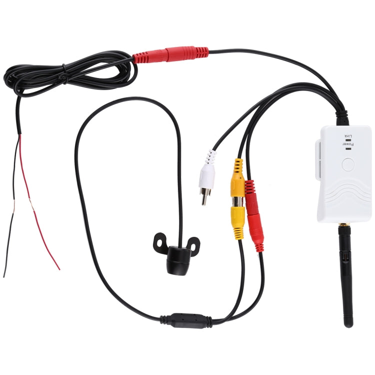 903S WiFi HD Video Transmitter for Car, with Mini Butterfly Type Rear View Camera(White) by bashfashion
