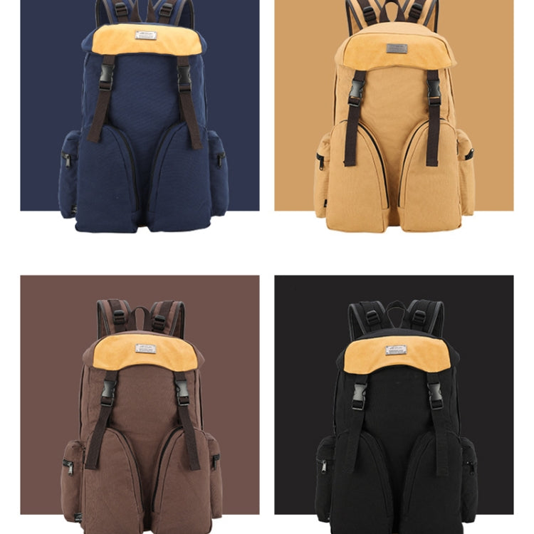 B0031 Mori Color Matching Backpack Wear-Resistant And Scratch-Resistant Computer Bag(Coffee) by bashfashion