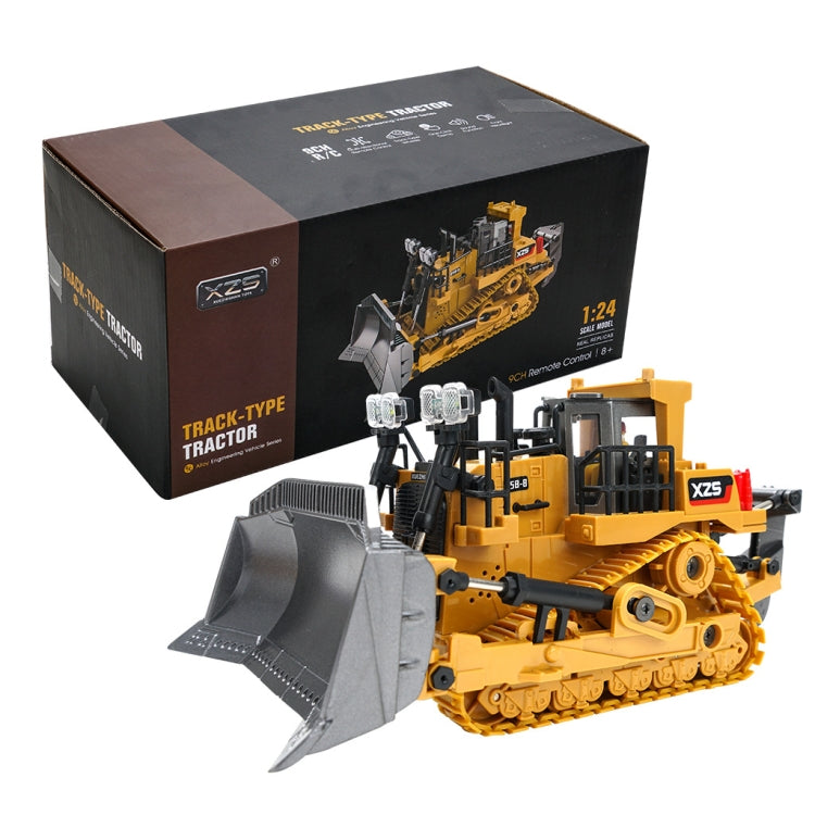 2.4G Remote Control Nine-Channel Crawler Heavy Bulldozer Children Remote Control Toy Alloy Excavator, Proportion: 1:24(1031 Alloy Version) by bashfashion