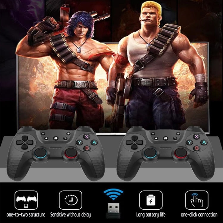 KM-029 2.4G One for Two Doubles Wireless Controller Support PC / Linux / Android / TVbox(Battle Gray) by bashfashion