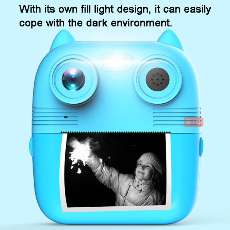 1080P Instant Print Camera 2.8-inch IPS Screen Front and Rear Dual Lens Kids Camera, Spec: Blue by bashfashion