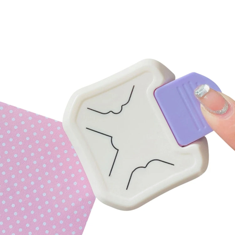 3 In 1 Fancy Corner Cutter Multi-angle Corner Cutter Chamfering Embosser, Style: Round Corner (Blue) by bashfashion