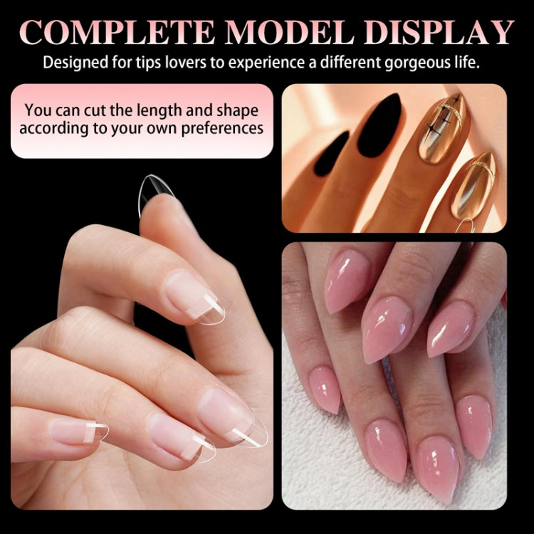 600pcs /Box Ultra Short False Nail Tips Extension Clear No Scratch Traceless Frosted Manicure Salon, Style: Shape 01 by bashfashion