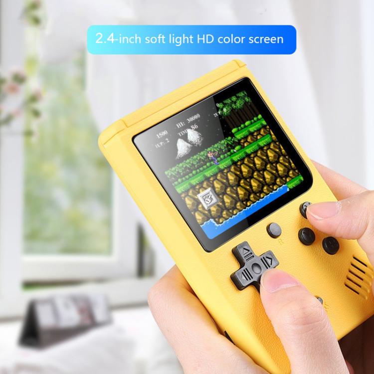 MK500 Macaron Mini Retro Classic Handheld Game Console for Kids Built-in 500 Games, Support AV Output(Yellow) by bashfashion