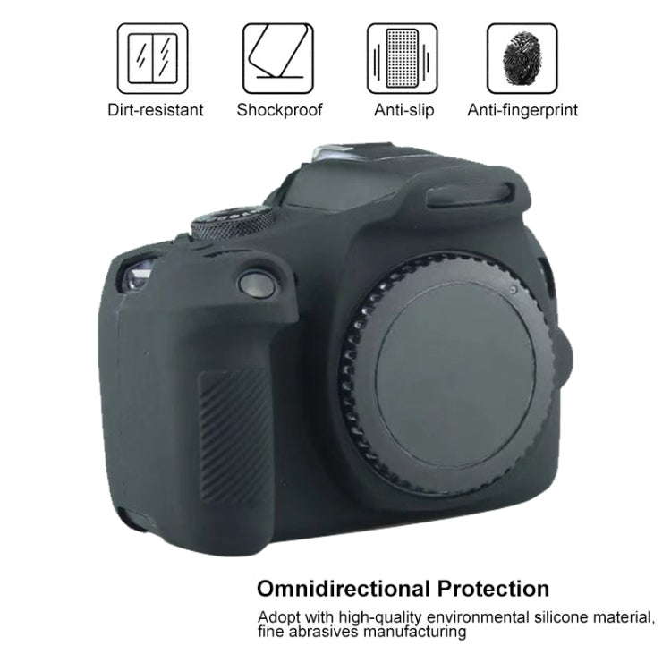 Soft Silicone Protective Case for Canon EOS 2000D (Red) by bashfashion