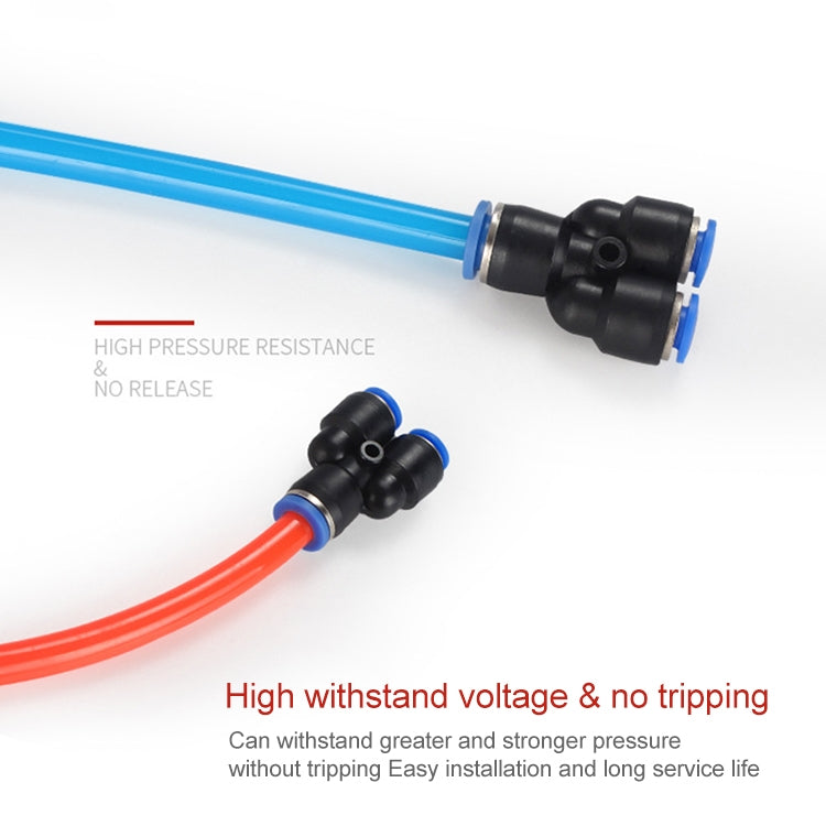 PW12-10 LAIZE 10pcs Plastic Y-type Tee Reducing Pneumatic Quick Fitting Connector by LAIZE