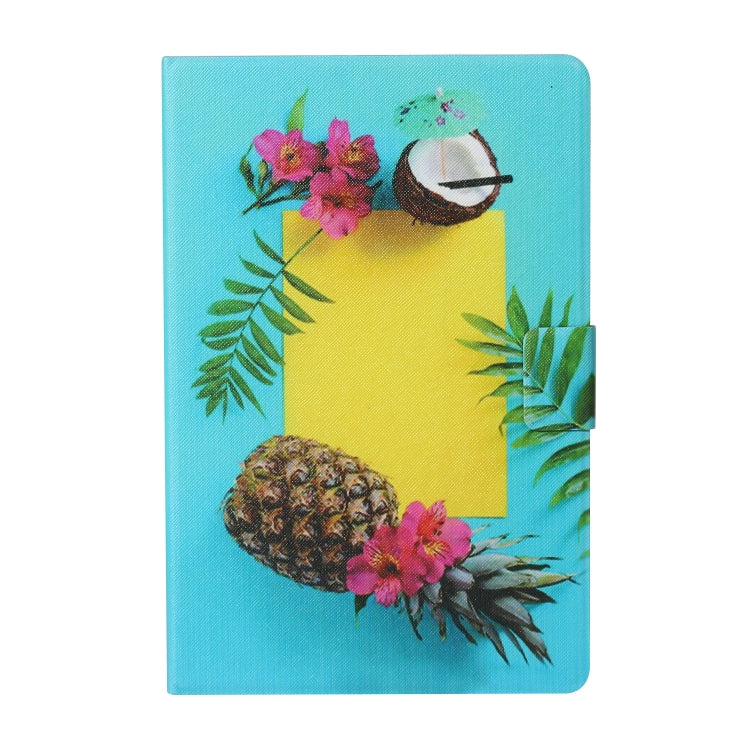 For 8 inch Tablet PC Universal Coloured Drawing Pattern Horizontal Flip Leather Case with Holder & Card Slot(Pineapple) by bashfashion