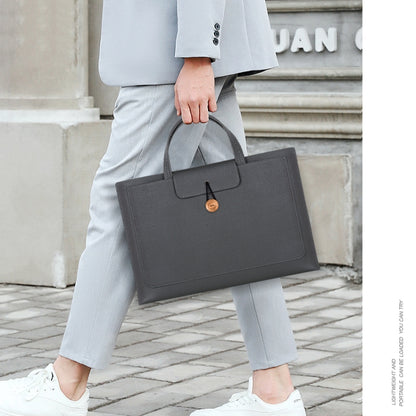 13-14 inch Universal Elastic Thread Button Portable Laptop Inner Bag(Dark Grey) by bashfashion