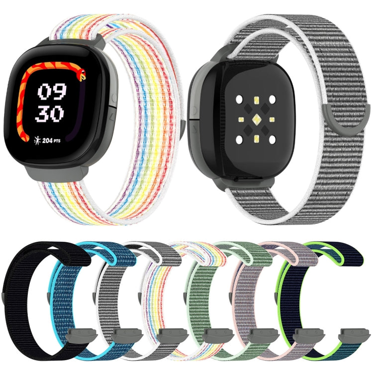 For Fitbit Ace LTE Nylon Loop Watch Band(Black) by bashfashion