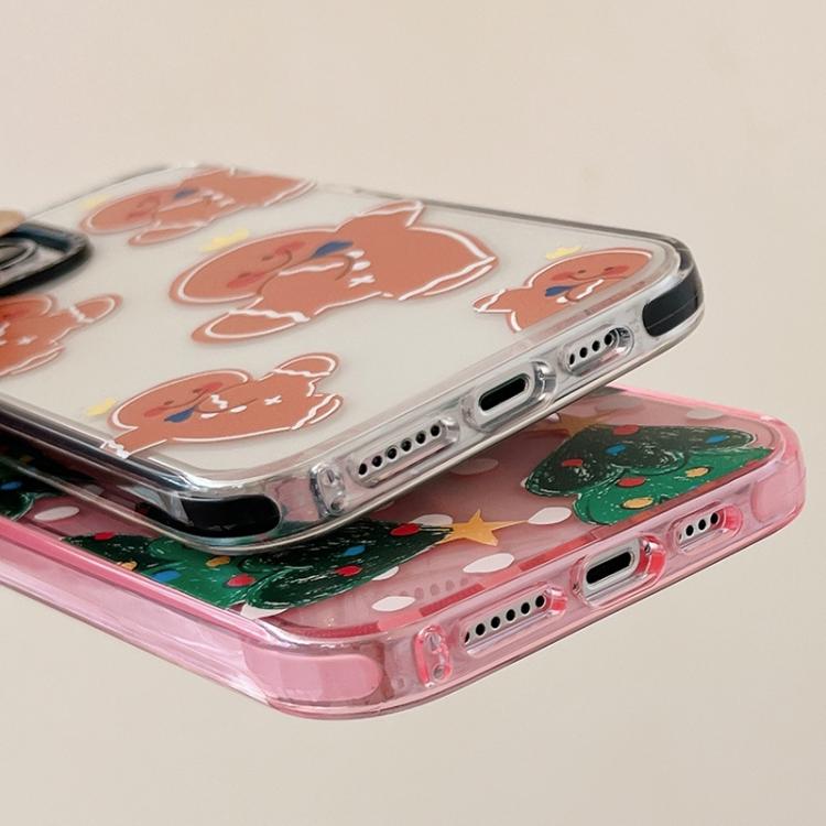 For iPhone 13 mini Simple Illustration Pattern Full Coverage Phone Case(Christmas Tree B) by bashfashion