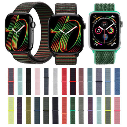 For Apple Watch 42mm / 41mm / 40mm / 38mm xDfind Nylon Loop Hook and Loop Fastener Watch Band(Seashell) by xDfind