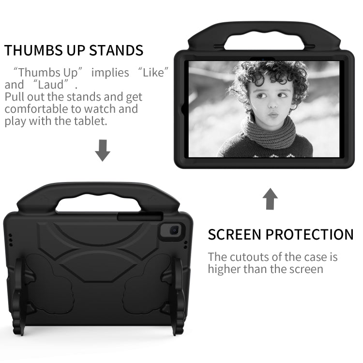 For Samsung Galaxy Tab A8 10.5 2021 X200 / X205 Thumb Bracket EVA Shockproof Tablet Case(Black) by bashfashion