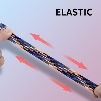 For Xiaomi Mi Band 8 ENKAY Hat-Prince 2 in 1 Set Full Coverage Screen Protector + Elastic Braided Nylon Watch Band(Black White) by ENKAY