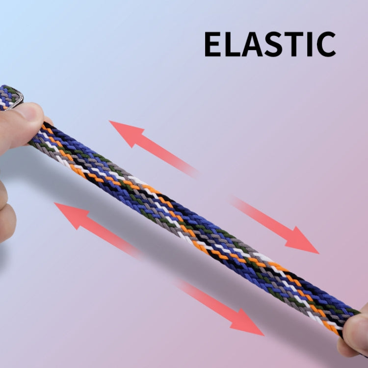 For Xiaomi Mi Band 8 ENKAY Hat-Prince 2 in 1 Set Full Coverage Screen Protector + Elastic Braided Nylon Watch Band(Colorful Red) by ENKAY