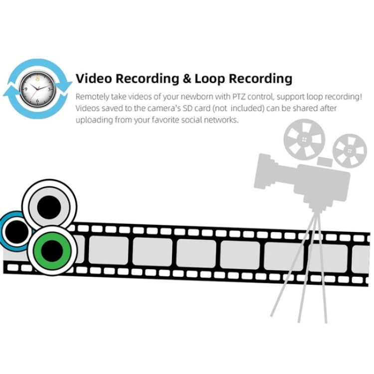 ABM200 Support Two-Way Voice Temperature Display 4.5-inch Video Baby Monitor Music Player(UK Plug) by bashfashion