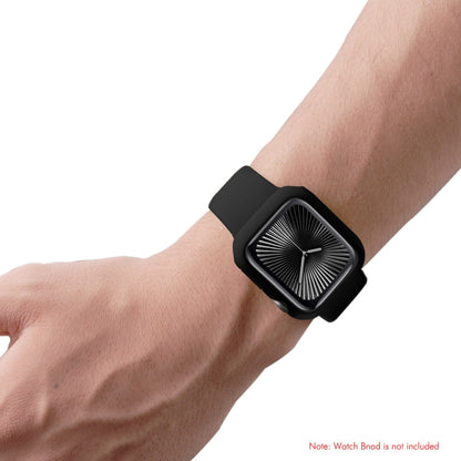 For Apple Watch Series 11 / 10 42mm ENKAY Hat-Prince 2 in 1 Solid Color PC Watch Case with Full Coverage PMMA Soft Film(Light Blue) by ENKAY