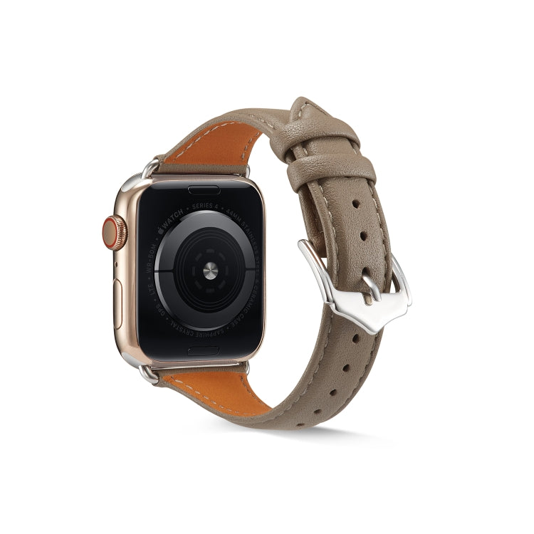 For Apple Watch 3 / 2 / 1 Generations 38mm Universal Thin Leather Strap(Darkgray) by bashfashion