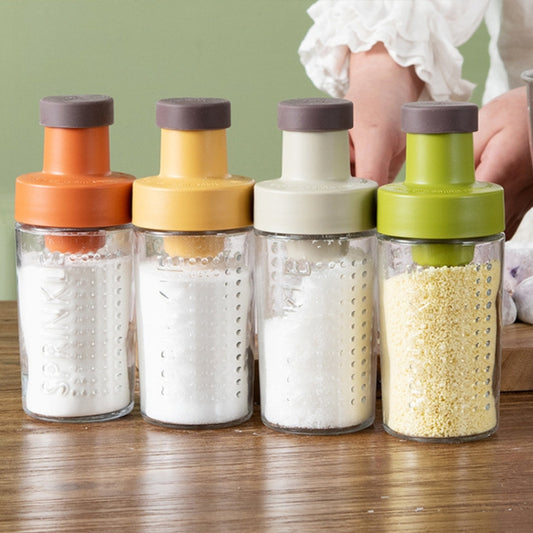 Quantitative Sugar Control Bottle Sugar Jar Dust-proof Sealed Seasoning Bottle With Lid(Orange) by bashfashion