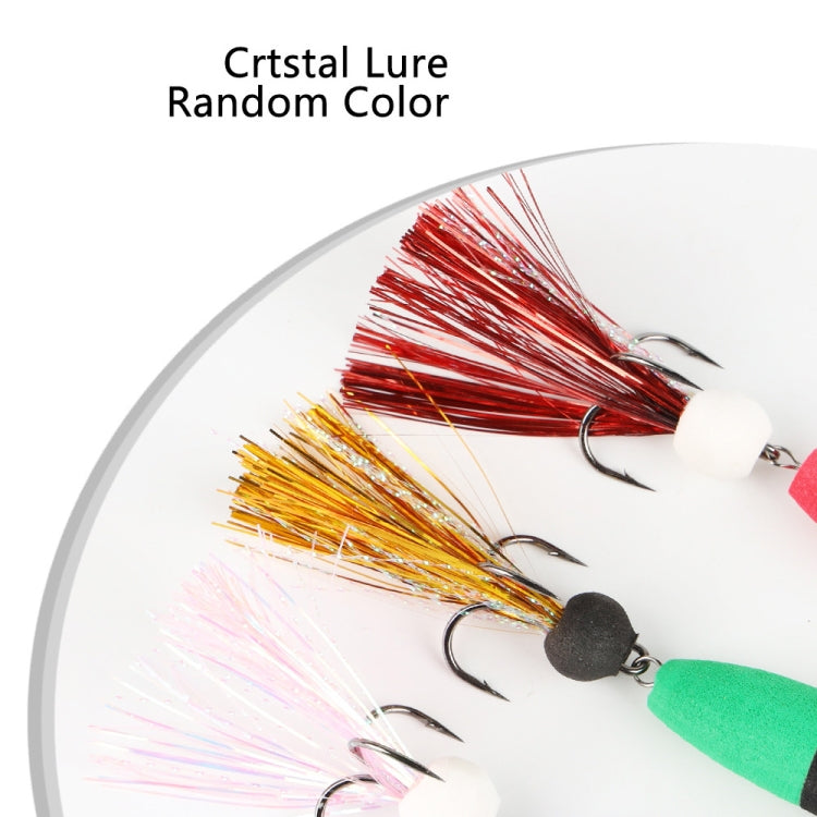 W.P.E PMG-M Foam Hook Soft Worm Bait Three Anchor Hook Fake Lures, Size: M(44) by W.P.E