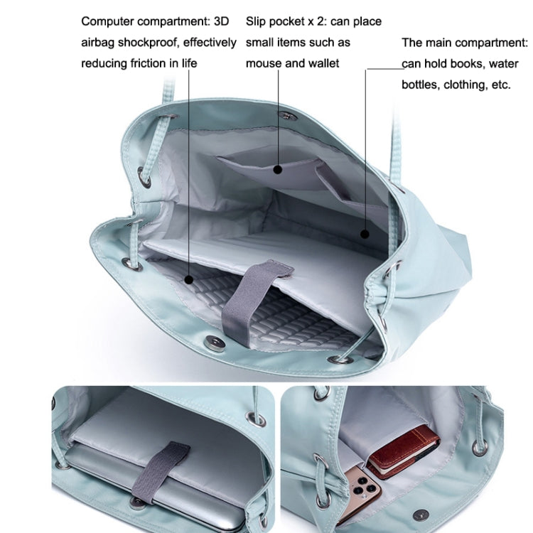For Apple Macbook Shoulder / Handheld / Messenger Computer Bag, Size: Small(Lake Blue) by bashfashion