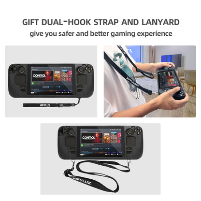For Steam Deck Hifylux ST-PF14 Game Console Silicone Case Anti-scratch Non-slip Handheld Case Lanyard(Blue) by bashfashion