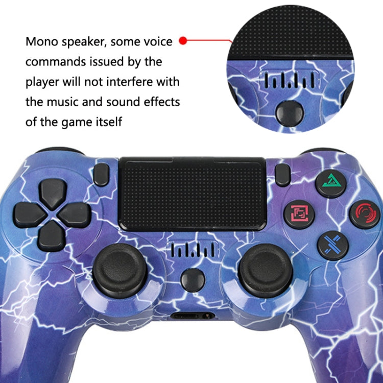 For PS4 Wireless Bluetooth Game Controller With Light Strip Dual Vibration Game Handle(Cartoon) by bashfashion