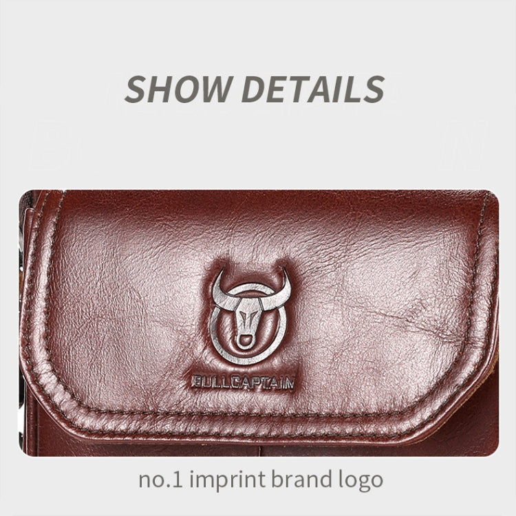 BULL CAPTAIN 049 Large-capacity First-layer Cowhide Retro Single-shoulder Crossbody Bag(Coffee) by BULL CAPTAIN