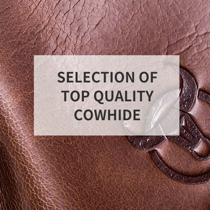 BULL CAPTAIN 049 Large-capacity First-layer Cowhide Retro Single-shoulder Crossbody Bag(Coffee) by BULL CAPTAIN