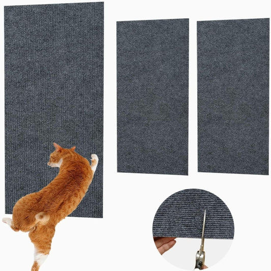 30 x 100cm Trimmable Self-Adhesive Cat Scratching Mat DIY Climbing Cat Scratcher(Light Grey) by bashfashion