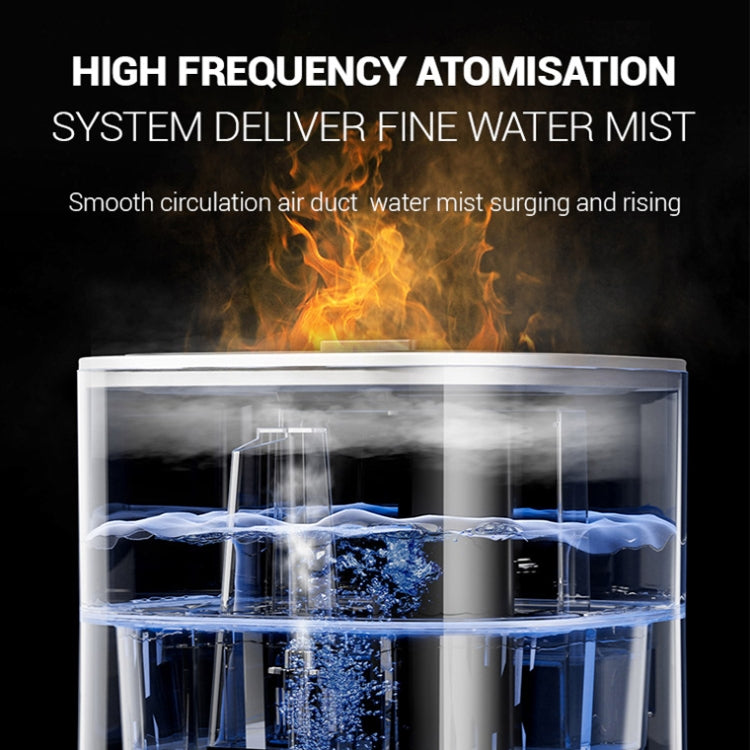 JSQ-58 1.1L large Capacity Digital Display Flame Atomization Humidifier, Color: White(UK Plug) by bashfashion