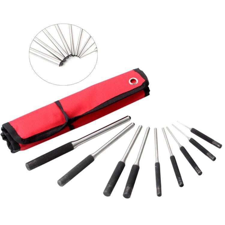 9-in-1 Heavy Duty Roll Pin Punch Set Round Punch Removal Tools, Spec: Canvas Packaging by bashfashion
