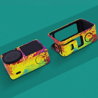 For DJI Action 4 Motion Camera Stickers All Inclusive Photo Frame Color Changing Stickers Accessories, Style: AC4-14 Snake Scale White by bashfashion