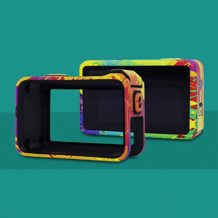 For DJI Action 4 Motion Camera Stickers All Inclusive Photo Frame Color Changing Stickers Accessories, Style: AC4-15 Snake Scale Gold by bashfashion