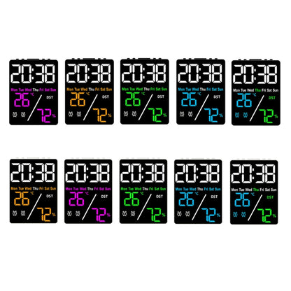 Multifunctional Temperature / Humidity Display Electronic Alarm Clock, Color: Blue White by bashfashion