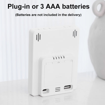 Multifunctional Temperature / Humidity Display Electronic Alarm Clock, Color: Orange Black by bashfashion