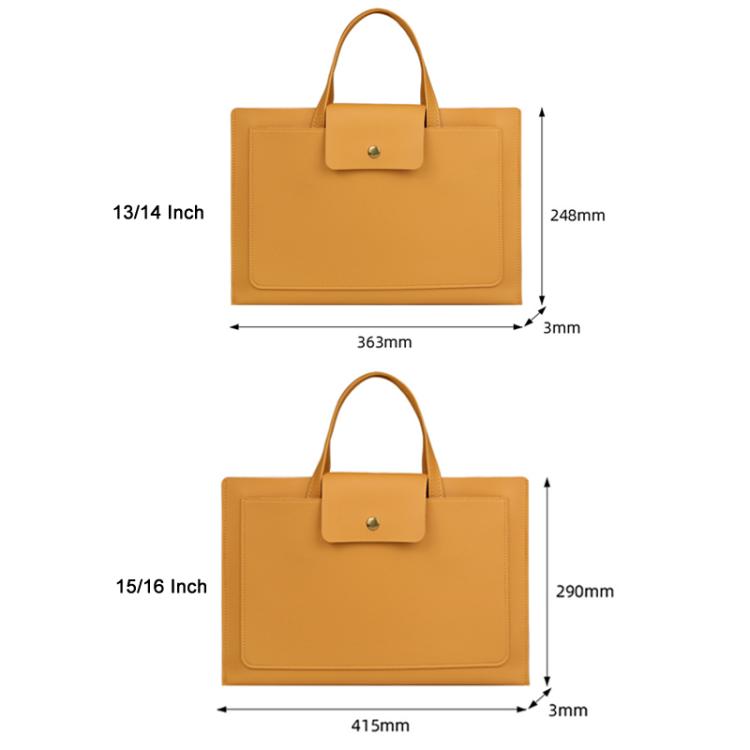 Laptop Computer Handbag For Ipad Macbook Lenovo Huawei Computer Inner Bag Briefcase, Spec: 15/16 inch(Yellow) by bashfashion