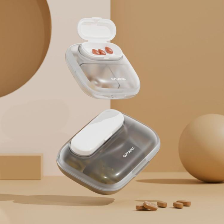 Portable Pill Box Dispenser Sealed Large Capacity Seven Days a Week Medication Organizer, Color: 6 Grids White by bashfashion