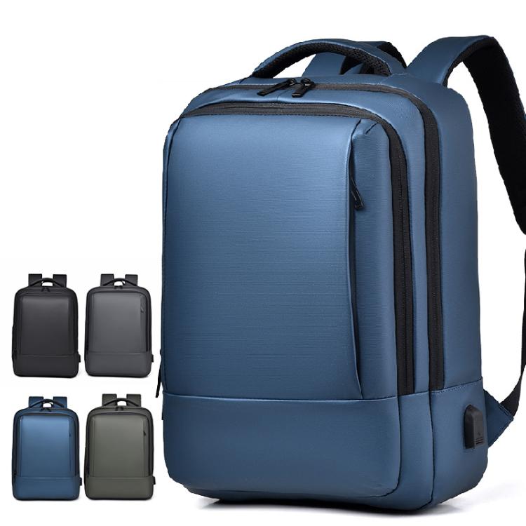 OUMANTU 2103 Large Capacity Multi-Compartment Waterproof Laptop Backpack With USB Port(Blue) by OUMANTU