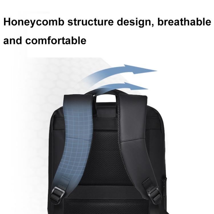 OUMANTU 2103 Large Capacity Multi-Compartment Waterproof Laptop Backpack With USB Port(Gray) by OUMANTU