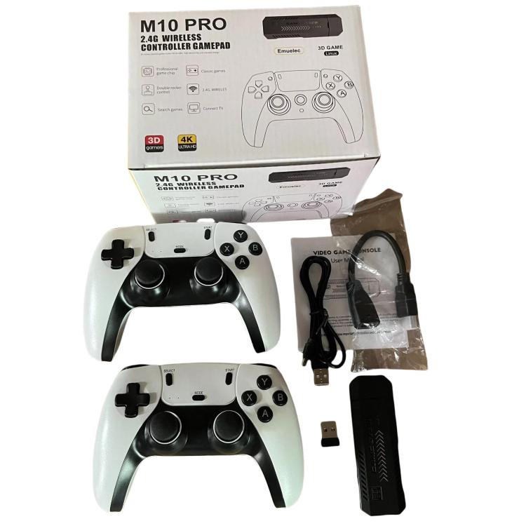 M10 Pro 4K TV Game Player 3D HD Retro Video Game Console 64G With Charged Controller by bashfashion