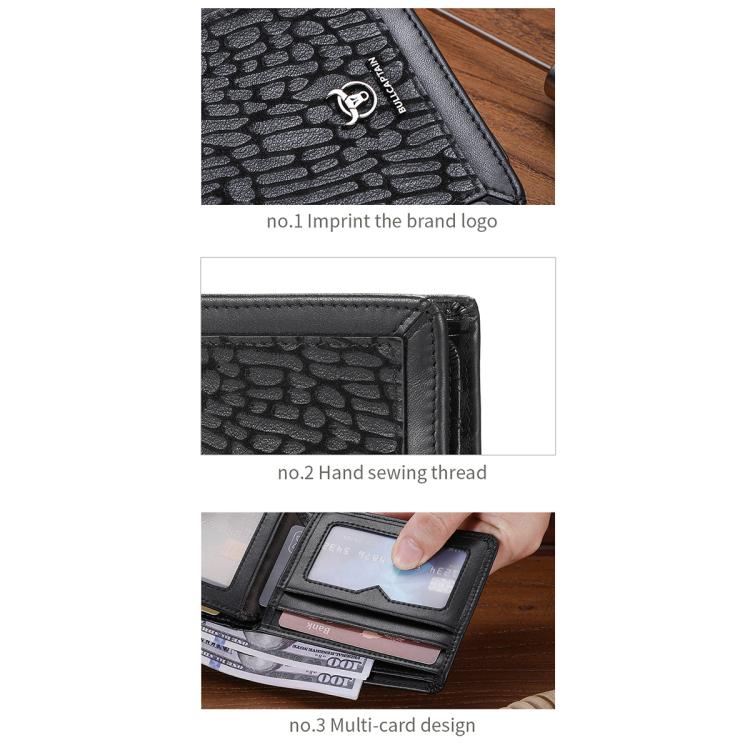 BULL CAPTAIN 07 RFID Anti-theft Top-layer Cowhide Multiple Card Slots Wallet(Yellow) by BULL CAPTAIN