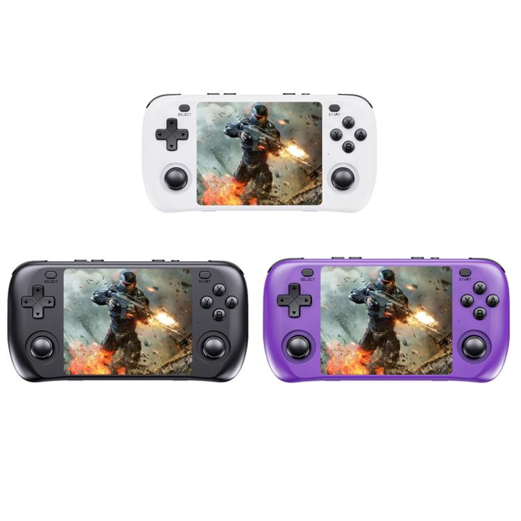 H36S 3.5 Inch IPS HD Screen Retro PSP Game Console Linux System GBA Handheld Video Game Console, Memory: 128G(White) by bashfashion