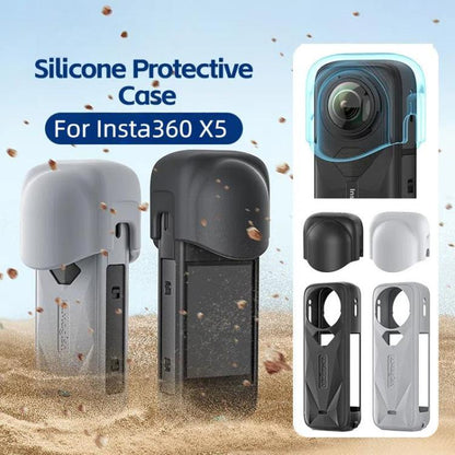 aMagisn Body Case For Insta360 X5 Action Camera Protective Accessories Gray by aMagisn